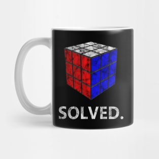 SOLVED. Vintage style Rubik's Cube Inspired Design for people who know how to solve a cube Mug